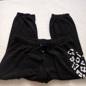 VS Black Leopard Print Crop Sweats